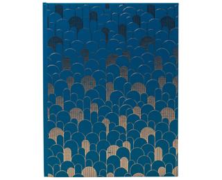 Guestbook 100 pages gold edge Neo Deco - French Blue