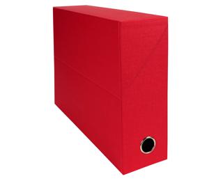 Scatola per progetti dorso 90mm cartoncino tellato - 25,5x34cm - Rosso