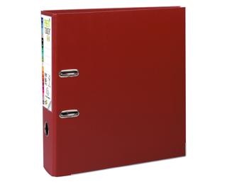 Classeur à levier Prem'Touch intérieur et extérieur en polypropylène - Dos 80mm - A4 maxi - Bordeaux