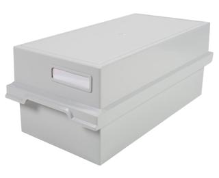 Fichero con tapa 1000 fichas A6 - Gris claro