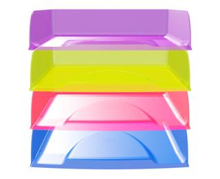 Set de 4 Corbeilles à courrier Combo Styli Crystal - Couleurs assorties