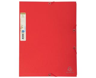 Chemise 3 rabats à élastique carte recyclée 380g/m2 Forever - A4 - Rouge