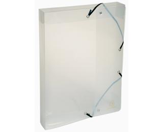 Elasticated PP Filing Box Crystal 40mm Spine A4 - Crystal