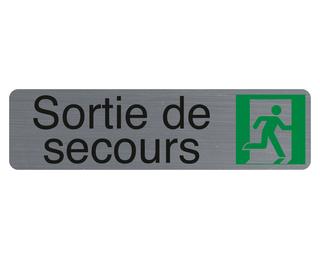 Selbstklebendes Türschild Notausgang FR - Grau