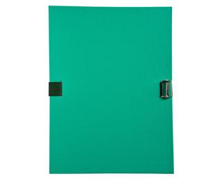 Faldone con patella e dorso estensibile fino a 13cm, rivestimento in polipropilene - 24x32cm - Verde