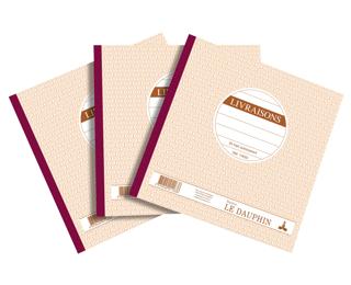 Lot de 3 manifolds LIVRAISONS - papier autocopiant - triplicata (1 original et 2 copies) - 50feuilles - format 21 x 21 cm - couverture vernie 