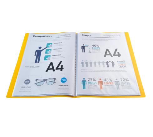 Exacompta - Porte-vues PP Souple A4 En Polypropylène Léger, 80 Pochettes, 160 Pages, Couverture Verte Ref 8583E