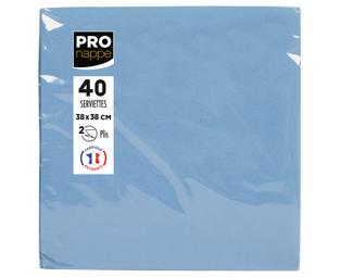 Pack of 40 micro-embossed 2-ply wadding napkins - 38x38 cm