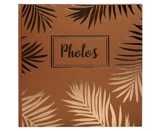 Fotoalbum PALMA - boekgebonden - 30 zwarte pagina's - 25x25cm - Goud