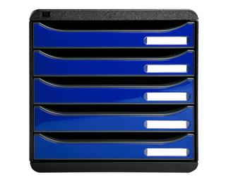 Module de classement Big Box Plus 5 tiroirs Iderama - Bleu royal brillant