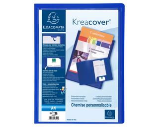 Kreacover®Personaliseerbare Presentatiemap - soepele PP - A4 - Blauw