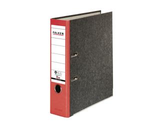 Recycling-Wolkenmarmor-Ordner A4, farbiger Rücken 80mm - Grau 