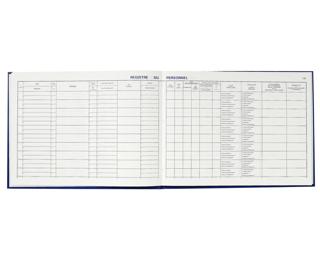 Brochure 240X320 Registre du personnel 80 pages - Noir