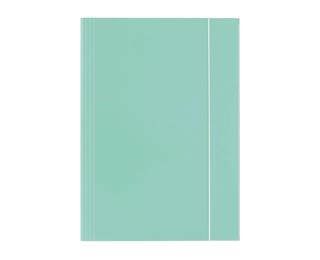 Falken - Sammelmappe PastellColor, extrastark, ca. 700g/m2-Karton, A4, m. 3 Klappen u. Gummizug, 4er Poly