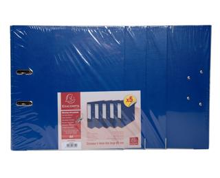 Conf. 5 registratori a leva D80mm PP/PP - Blu scuro