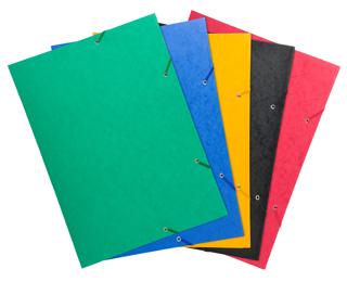 3-flap elasticated folder mottled pressboard 600gsm - A3 - Assorted colours