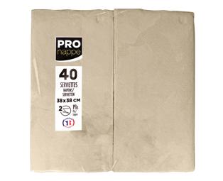 Paquet de 40 serviettes micro gaufrées ouate 2 plis - pliées 1/8