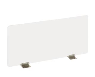 Exacompta - réf. 81158D - ExaScreen Ecran de protection ou cloisonnette contre les postillons pour bureau open-space - call center - restaurants H58cmxL118cm - à fixer kit de fixation fourni - Cristal