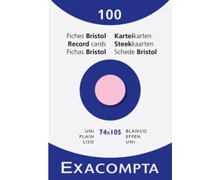 Étui de 100 fiches - bristol uni non perforé 74x105mm 