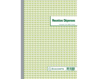 Manifold Recettes dépenses 29,7x21cm 50 feuillets dupli autocopiants