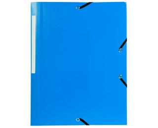 Linicolor 3 Flap Folder With Elastic Straps Opaque Polypropylene A4 - Light blue