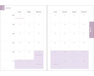 Recharge pour agenda de bureau Lady 20 21 x 15 cm Semainier Janvier à Décembre 2027