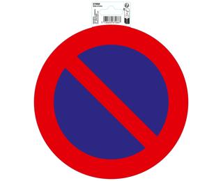 Panneau PVC adhésif antidérapant Interdiction de stationner 20cm - Rouge