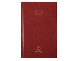 Agenda de bureau Carré Euro et cents 13,5 x 21 cm Journalier Janvier à décembre 2026 