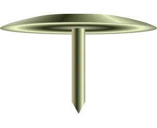 Boîte de 100 punaises couleur en laiton - Hauteur de pointe 9mm - 9mm de diamètre 