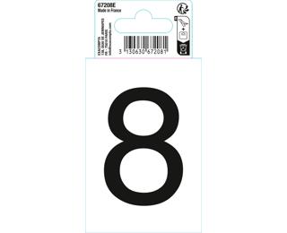 Autocollant PVC adhésif antidérapant chiffre 8 - Noir