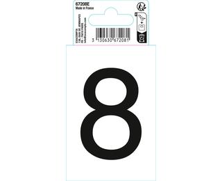 Autocollant PVC adhésif antidérapant chiffre 8 - Noir