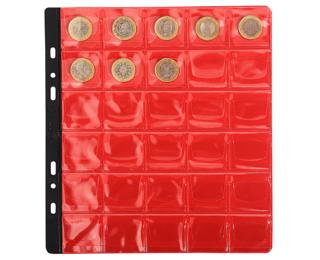Sachet de 3 recharges numismatiques 30 cases de diamètre 30mm - 24,5x25 cm - Cristal