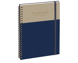 Agenda de bureau SAD 20S Gustave 15 x 21 cm Semainier Septembre 2026 à Décembre 2027 - 16 mois - Bleu marine
