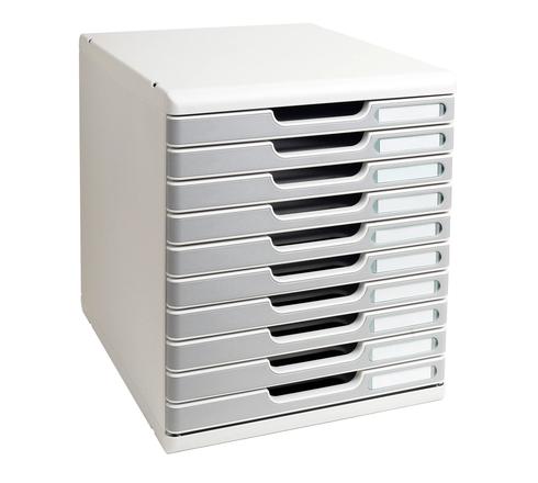 Module De Classement DURABLE 7 Tiroirs Ouverts - Format Jusqu'à C4 - Transparent - Pour Bureau Ou Mur