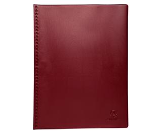 Exacompta Vega Opaque PVC Display Book, A4, 40 pockets - Burgundy
