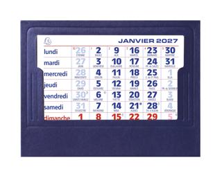 Calendrier avec feuillets mensuels sur chevalet cartonné pelline - 13,5 x 10,5 cm 2027 