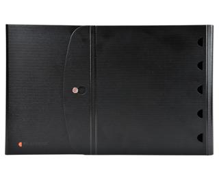 Präsentationsmappe ExaShow A4 aus PP mit 4 Ringen 30mm Exactive - Schwarz