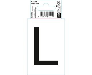 Autocollant PVC adhésif antidérapant lettre L - Noir