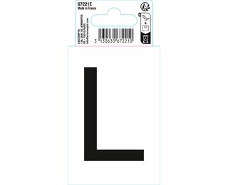 Autocollant PVC adhésif antidérapant lettre L - Noir