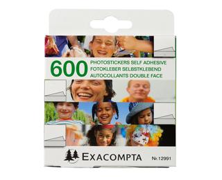 Etuis 600 zelfklevende fotohoeken - dubbelzijdig - Wit