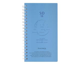 Agenda de poche SAD 16S Linicolor 9 x 16 cm Semainier Septembre 2026 à Décembre 2027 - 16 mois - Couleurs assorties