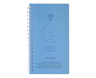 Agenda de poche SAD 16S Linicolor 9 x 16 cm Semainier Septembre 2026 à Décembre 2027 - 16 mois - Couleurs assorties