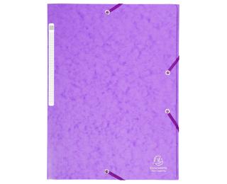Sammelmappe mit Gummizug und 3 Klappen, Colorspan-Karton 425g, für DIN A4, Maxi Capacity - Violett
