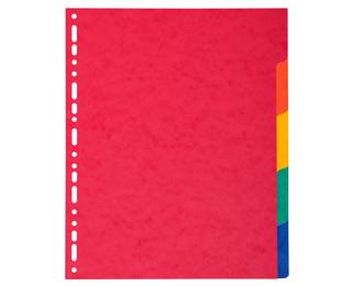Divider Pressbd Lwght A4+ 5P - Assorted colours