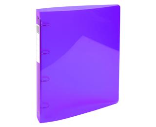 Mittelfestes Ringbuch A4 Maxi, 4 Ringe, aus Polypropylen 700µ, Iderama PP - Violett