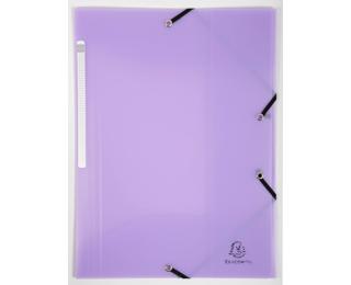 Chemise à élastiques 3 rabats polypropylène Chromaline Pastel - A4 - Mauve