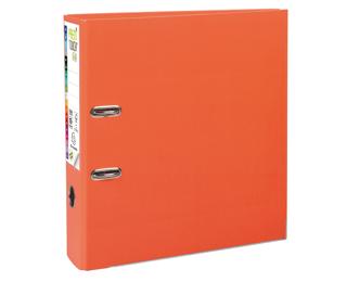 Classeur à levier Prem'Touch intérieur et extérieur en polypropylène - Dos 80mm - A4 maxi - Orange