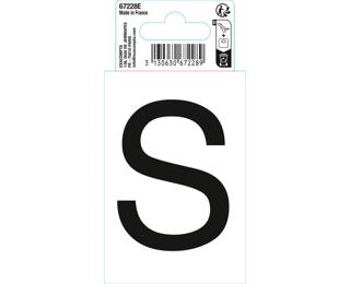Autocollant PVC adhésif antidérapant lettre S - Noir