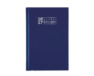 Agenda de bureau Carré Euro et cents 13,5 x 21 cm Journalier Janvier à Décembre 2027 - Coloris aléatoire