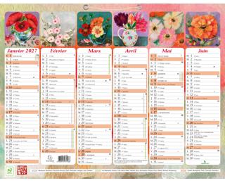 Calendrier semestriel Sophie Adde avec illustrations 43 x 33,5 cm Semestriel 2027 - Visuel